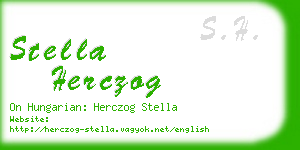 stella herczog business card